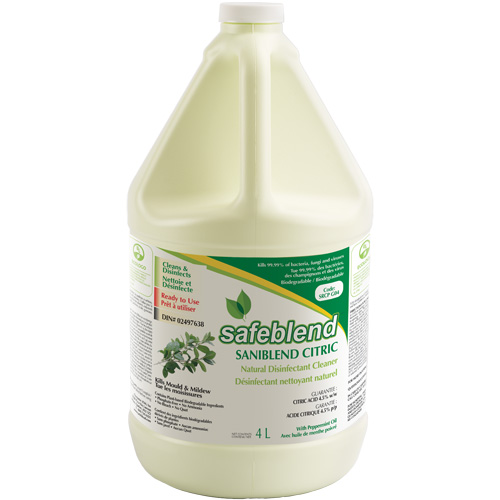 Nettoyant d&eacute;sinfectant CITRIC &agrave; l'huile de menthe poivr&eacute;e, 4 L, Cruche D. Morneault & Fils