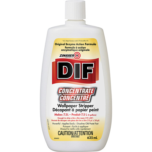 Zinsser&reg; DIF&reg; Liquid Concentrate Wallpaper Stripper, 635 ml, Bottle D. Morneault & Fils