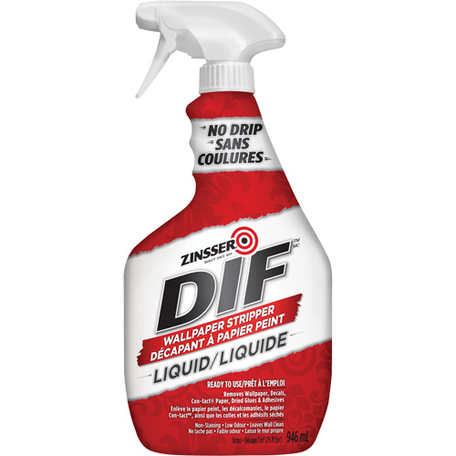 D&eacute;capant &agrave; papier peint &agrave; action rapide DIF, 946 ml, Bouteille &agrave; g&acirc;chette D. Morneault & Fils