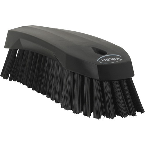 Large Angled Hand Brush, Stiff Bristles, 8" Long, Black D. Morneault & Fils