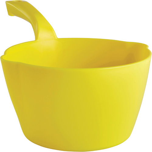 Round Bowl Scoop, Plastic, Yellow, 64 oz. D. Morneault & Fils