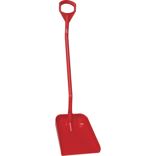 Pelle ergonomique &agrave; grande lame, Longueur de 51", Plastique, Rouge D. Morneault & Fils