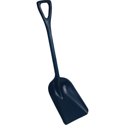 Pelle monobloc perceptible par d&eacute;tecteur de m&eacute;tal, Lame 10" x 14", Longueur de 37-1/2", Plastique, Bleu D. Morneault & Fils