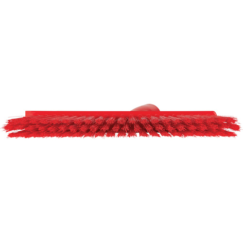 Balai biseaut&eacute; avec pas de vis inclin&eacute;, Crins Moyen, 10", Polyester, Rouge D. Morneault & Fils