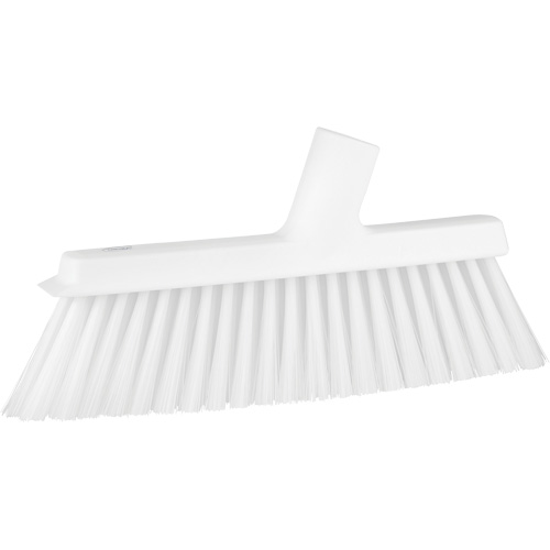 Balai biseaut&eacute; avec pas de vis inclin&eacute;, Crins Moyen, 10", Polyester, Blanc D. Morneault & Fils