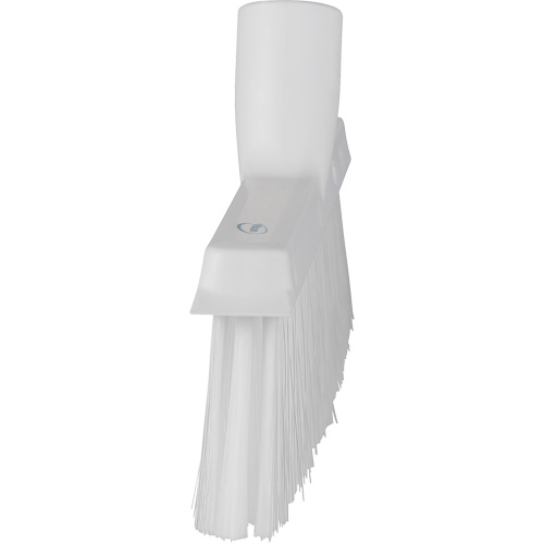 Balai biseaut&eacute; avec pas de vis inclin&eacute;, Crins Moyen, 10", Polyester, Blanc D. Morneault & Fils