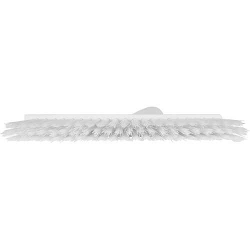 Balai biseaut&eacute; avec pas de vis inclin&eacute;, Crins Moyen, 10", Polyester, Blanc D. Morneault & Fils