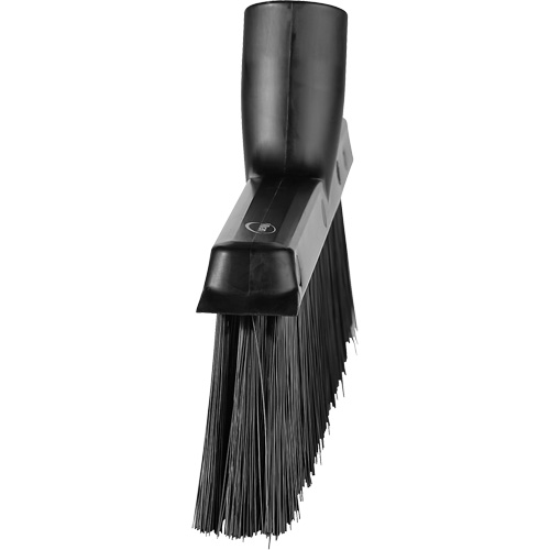 Balai biseaut&eacute; avec pas de vis inclin&eacute;, Crins Moyen, 10", Polyester, Noir D. Morneault & Fils