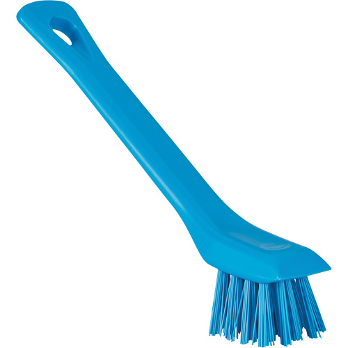 Brosse avec rebord grattoir, Soies Ferme, Longueur de 6", Bleu D. Morneault & Fils