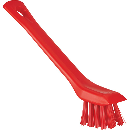 Brosse avec rebord grattoir, Soies Ferme, Longueur de 6", Rouge D. Morneault & Fils