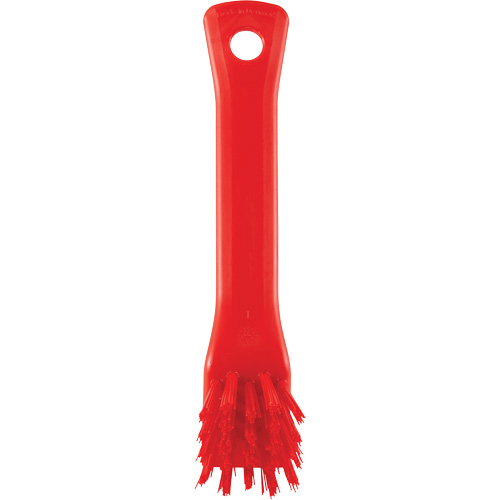 Brosse avec rebord grattoir, Soies Ferme, Longueur de 6", Rouge D. Morneault & Fils