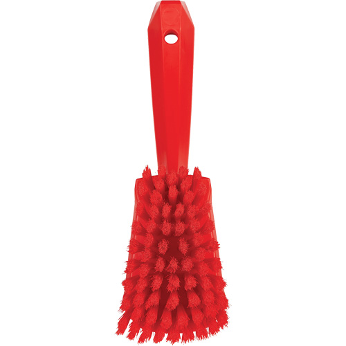 Brosse &agrave; r&eacute;curer avec manche court, Soies Doux, Longueur de 10-1/2", Rouge D. Morneault & Fils