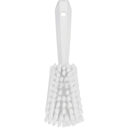 Short-Handled Washing Brush, Soft Bristles, 10-1/2" Long, White D. Morneault & Fils