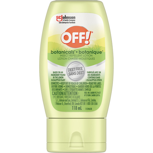 Off!&reg; Botanicals&reg; Insect Repellent, DEET Free, Lotion, 118 g D. Morneault & Fils
