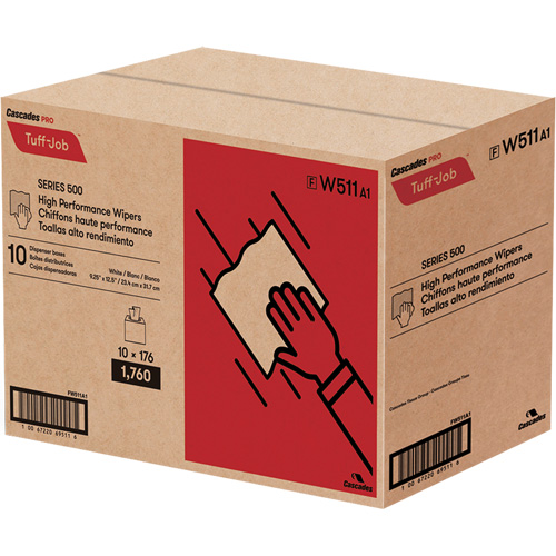 Pro Tuff-Job&reg; High Performance Spunlace Wipers, All-Purpose, 12-1/2" L x 9-1/4" W D. Morneault & Fils