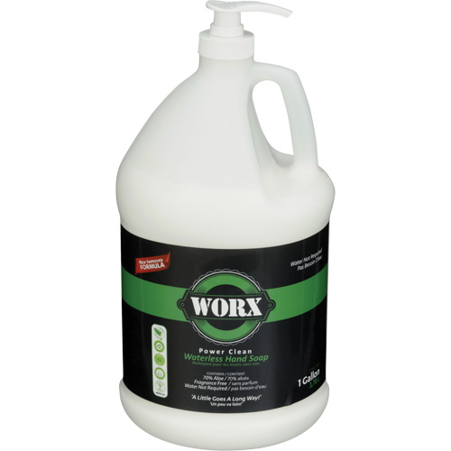 Power Clean Waterless Hand Soap, Liquid, 3.78 L, Unscented D. Morneault & Fils
