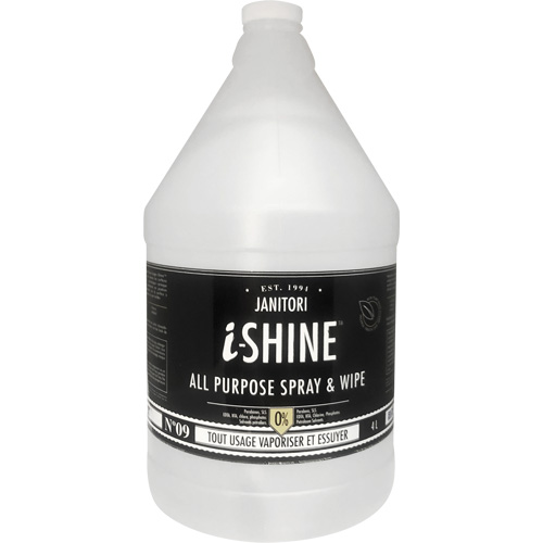 Janitori All-Purpose i-Shine Spray & Wipe, 4 L, Jug D. Morneault & Fils