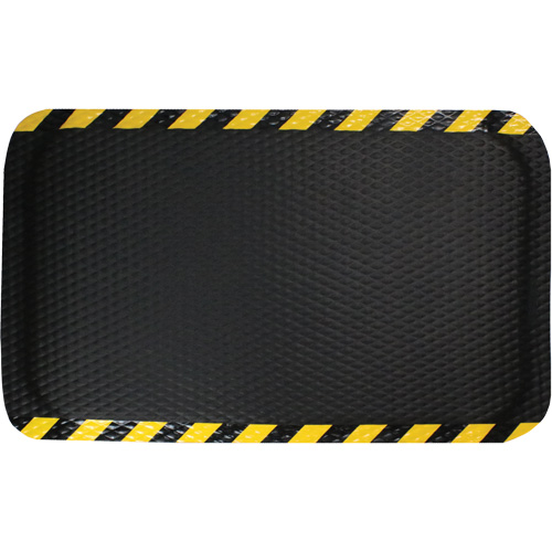 Tapis Hog Heaven, Losange, 3' x 5' x 5/8", Noir/Jaune, Nitrile D. Morneault & Fils