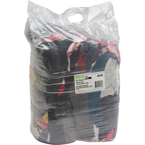 Recycled Material Wiping Rags, Fleece, Mix Colours, 25 lbs. D. Morneault & Fils