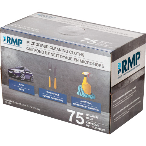 Washable Cleaning Cloths, Microfibre, White D. Morneault & Fils