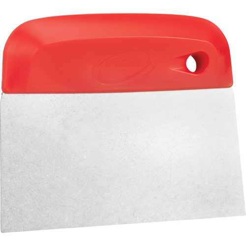 Flexible Stainless Steel Dough Cutter/Scraper, Red, 4-1/2" W x 5-3/4" L D. Morneault & Fils