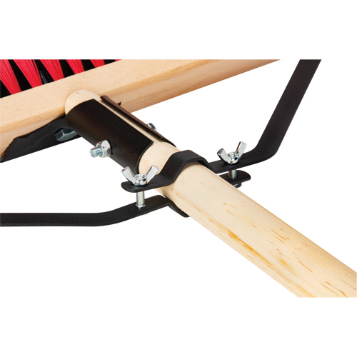 Push Broom with Braced Handle, 18", Medium, PVC Bristles D. Morneault & Fils