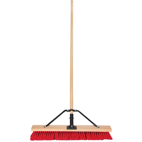 Balai-brosse &agrave; manche renforc&eacute;, 24", Moyen, Soies PVC D. Morneault & Fils