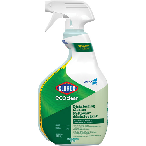 CloroxPro Clorox EcoClean Disinfecting Cleaner, 946 ml, Trigger Bottle D. Morneault & Fils