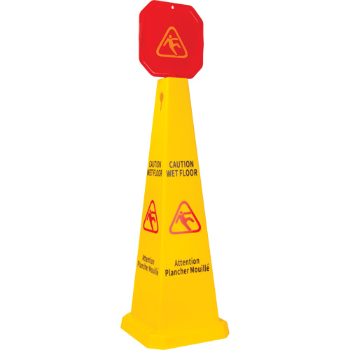 Wet Floor Safety Cone Topper, Pictogram D. Morneault & Fils