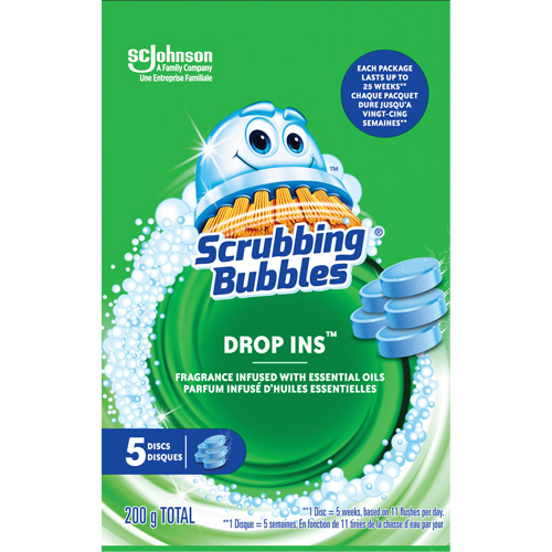 Scrubbing Bubbles&reg; Drop-Ins Toilet Cleaner Discs, 200 g, Tablet D. Morneault & Fils