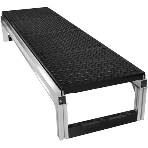 FOUNDATION Diamond-Plate Traction Modular Aluminum Work Platform Kit, 18" W x 72" D, 400 lbs. Capacity, All-Welded D. Morneault & Fils