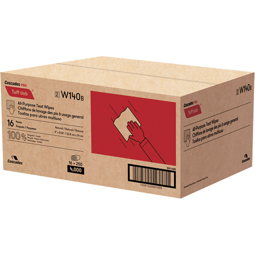 PRO Tuff-Job&reg; Teat Wipes, All-Purpose, 10-1/4" L x 9-1/8" W D. Morneault & Fils