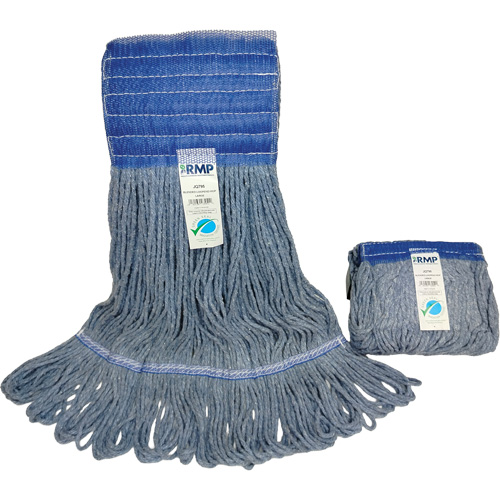 Wide-Band Mop Head, Antimicrobial/Floor Finishing/Specialty, Cotton/Rayon/Synthetic, Loop Style D. Morneault & Fils