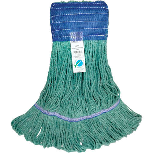 T&ecirc;te de vadrouille &agrave; bande large, Antimicrobien/Finition de plancher/Sp&eacute;cialis&eacute;, Coton/Rayonne/Synth&eacute;tique, Style Boucle D. Morneault & Fils