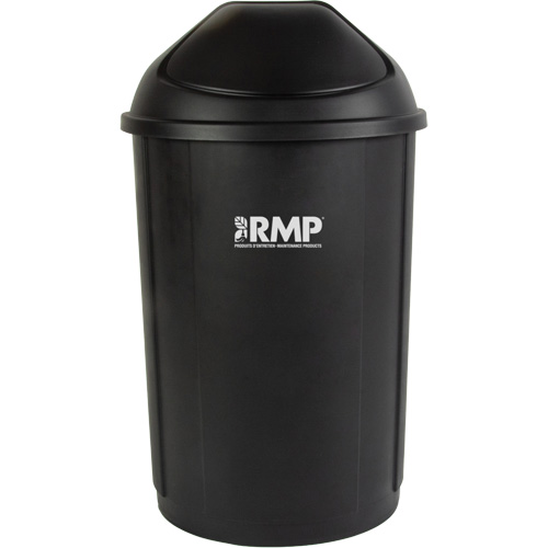 Half-Round Garbage Bin with Lid, Polyethylene, 21 US gal. D. Morneault & Fils