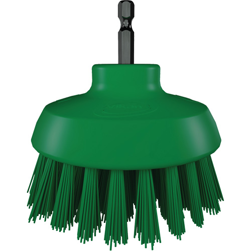 HyDrive Round Drill Brush, Extra Stiff Bristles, 3-1/10" Long, Green D. Morneault & Fils