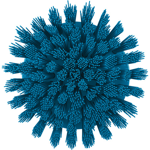 HyDrive Round Drill Brush, Extra Stiff Bristles, 3-1/10" Long, Blue D. Morneault & Fils