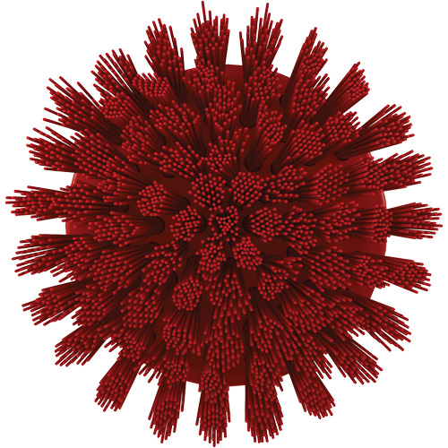 HyDrive Round Drill Brush, Extra Stiff Bristles, 3-1/10" Long, Red D. Morneault & Fils