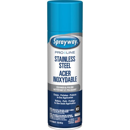 Nettoyant & polis pour acier inoxydable Pro Line, 15 oz, Canette a&eacute;rosol D. Morneault & Fils