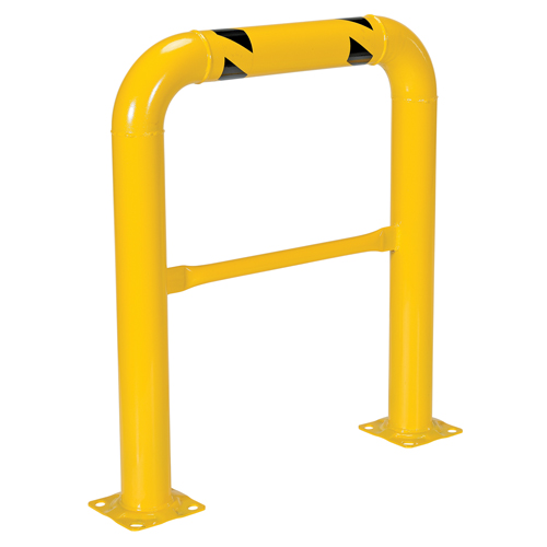 Garde-corps &agrave; profil &eacute;lev&eacute; pour machines, 3' la x 3,5' h, Jaune D. Morneault & Fils