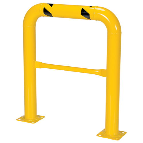 Garde-corps &agrave; profil &eacute;lev&eacute; pour machines, 3' la x 3,5' h, Jaune D. Morneault & Fils