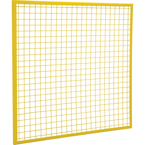 Wire Mesh Partition Components - Panels, 4' H x 4' W, Yellow D. Morneault & Fils