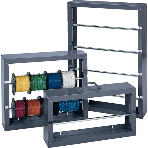 SUPPORT BOBINES DE FILMETALLIQUE (1 TIGE), De base, 6" la x 26-1/8" p x 10-3/8" h D. Morneault & Fils