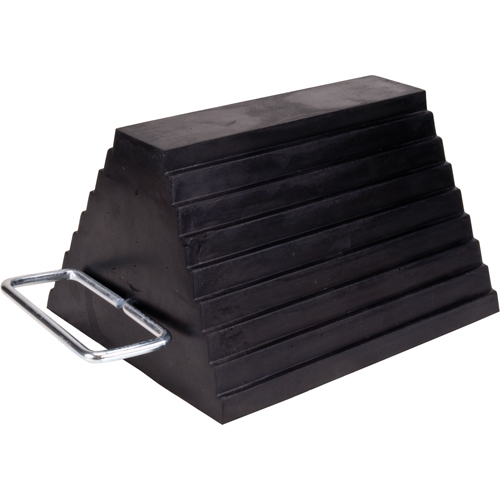 Wheel Chock, 9" x 8" x 6", Black D. Morneault & Fils