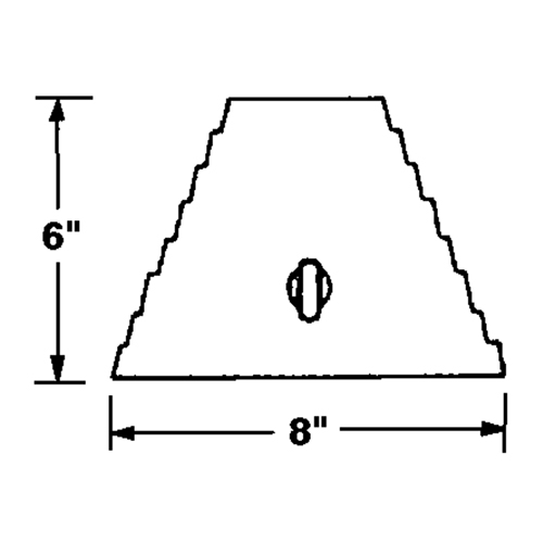 Cale de roue, 9" x 8" x 6", Noir D. Morneault & Fils