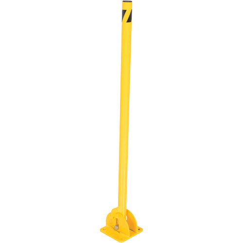 Butoirs repliables, Acier, 42" h x 1-3/4" la, Jaune D. Morneault & Fils