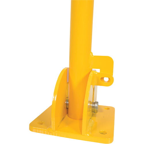 Butoirs repliables, Acier, 42" h x 1-3/4" la, Jaune D. Morneault & Fils