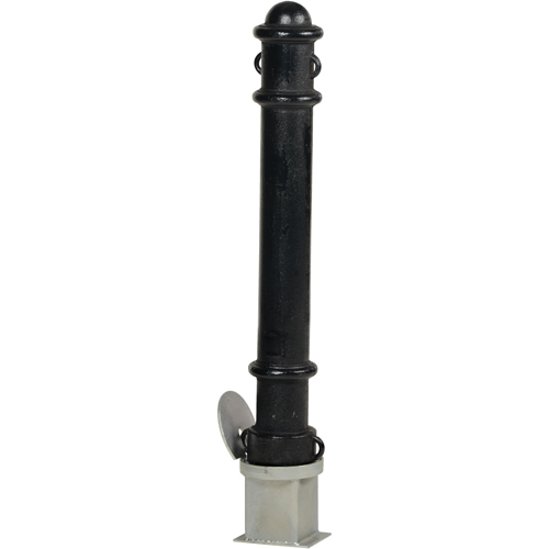 Bornes d&eacute;coratives amovibles, Acier, 40" h x 4-1/2" la, Noir D. Morneault & Fils
