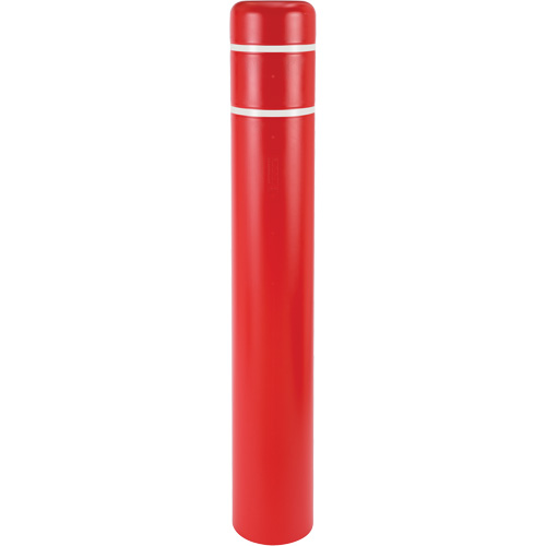 Capuchons en polyethylene pour borne de protection, 4-1/2" dia. x 64" l, Rouge D. Morneault & Fils