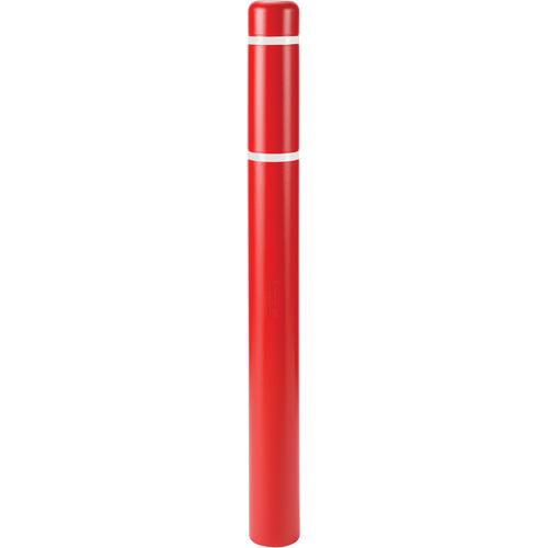 Capuchons en polyethylene pour borne de protection, 6-5/8" dia. x 72" l, Rouge D. Morneault & Fils